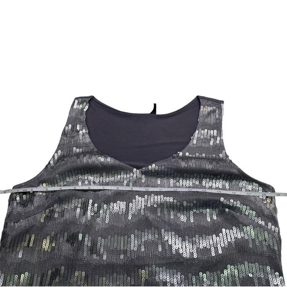 Worthington - grey sequin front Tank, Matte Grey - size Med  NWT - Picture 5 of 9